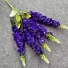 Vendas diretas do fabricante para comércio exterior: Jacinto artificial de 5 galhos e grama de peixe dourado no atacado, flores artificiais, buquês de flores de seda para decoração de casa e casamento