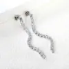 Pendientes de Borla de Zirconia Europeos y Americanos Moda Femenina Exquisitos Estilo Lujo Ligero Versátiles Cadena de Diamantes de Color Redonda Accesorios Pendientes Transfronterizos