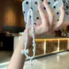 Cadena para Teléfono Móvil de Perlas de Imitación Estilo Nuevo de Verano con Elementos Marinos, Cordón Hecho a Mano con Cuentas, Llavero para Bolso, Colgante Universal