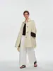 Pantalones Casuales Plegados Estructurados Inspirados en el Diseño Neihe para Mujer, Corte Recto Holgado, Versátiles para el Trabajo 258099