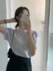 Estilo Francês Gentil Gola Volumosa Design Reversível Solta Emagrecedora Manga Bufante Chiffon Camisa Três Cores