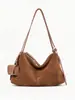 Bolso de mano estilo coreano hecho de piel de vacuno de plena flor, bolso hobo de gran capacidad, bolso de hombro de lujo ligero, bolso de mano para mujer, bolso hobo Boston
