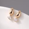 Brincos de Prata 925 Esterlina com Zircônia em Gota Brilhante para Mulheres Estilo K Simples Design de Nicho Luxo Acessível Brincos Exquisitos 064A