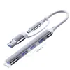 Typecusb Estación de Expansión Set Convertidor Extensor USB Adaptador Multifunción de Rama Multipuerto a Disco U