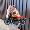 Chaveiro Pingente Modelo de Carro Puxar para Trás Criativo Pingente de Chaveiro de Motocicleta Pingente Legal para Mochila Escolar Pequeno Presente Venda por Atacado