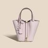 Bolsa Cesto de Couro de Vaca de Camada Superior Modelo Novo 2026 com Acabamento de Luxo, Moderna e Versátil, Bolsa Saco de Grande Capacidade, Bolsa de Mão de Couro Genuíno