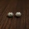 Uma Conta Espaçadora de Prata do Tibete Estilo Antigo com Padrão de Nuvem Auspiciosa Desgastada, Conta Tambor, Pulseira de Contas Planas, Peças para Acessórios Feitos à Mão DIY
