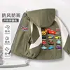 Chaqueta genial con temática de carreras de Rayo McQueen, colección primavera/otoño, ropa exterior casual de otoño para niños, ropa de otoño cortavientos e impermeable para niños