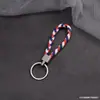 Llavero de Cuerda Tejida Simple Lazo para el Cabello de Mujer Colgante Creativo Personalidad Llavero para Llave de Coche Hecho a Mano Pequeño Regalo