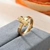 Anillo cruzado transfronterizo que no se desvanece acero inoxidable para hombre y mujer personalidad moda anillo de alto sentido fabricantes de Yiwu lote