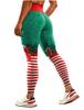 Transfronteiriço Novo Europeu e Americano Estampado de Natal Confortável Calça de Yoga Justa Esportes ao Ar Livre Fitness Corrida Ciclismo Yoga