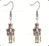Pendientes de Acrílico Azules con Nueces de Madera de Moda, Pequeños Soldados Lindos Perfectos, Pendientes Únicos para Fiesta Festiva para Mujeres
