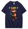 Tamanho Europeu CruzadoCorvo Negro F-Caw-F Pássaro Negro Interessante Manga Curta Gola Redonda 2000 Roupas Masculinas Novo