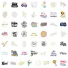 50 novos adesivos de grafite com texto inspirador adesivos de texto criativos adesivos decorativos à prova d'água para copo bagagem