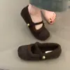 Zapatos de felpa de una sola pieza para mujer, zapatos retro Mary Jane, tendencia 2026, nuevo estilo de invierno, zapatos cálidos de una sola hebilla, zapatos peludos, zapatos de algodón