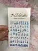 Pegatina de uñas estilo japonés nueva de fábrica, cinta de ballet, estrella, luna, mariposa de ensueño, llama, decoración de pegatina de uñas en blanco y negro