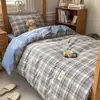 2026 Nuevo Modelo Juego de Ropa de Cama de Tres Piezas 100% Algodón para Dormitorio Estudiantil, 0.9 Algodón Puro para Cama de Dormitorio, Funda de Edredón Individual, Sábana Ajustable, Ropa de Cama