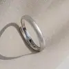 Anillo Liso Cepillado de Plata de Ley S925 para Mujer, Lujo Ligero, Sensación de Alta Gama, Anillo Abierto Ajustable Único para el Dedo Índice