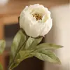 Lujo ligero estilo vintage europeo flor artificial de seda de 4 cabezas de peonía para decoración del hogar, banquetes, bodas y accesorios de fotografía al aire libre