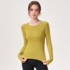 Roupas de Yoga para Mulheres, Fitness Corrida, Secagem Rápida, Tops de Caimento Justo, Alta Elasticidade, Modeladores, Manga Longa