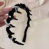 Tiara de Cabelo com Pente Invertido e Laço de Strass Estilo Ballet para Mulheres 2025 Novo Estilo de Verão Tiara de Pressão para Cabelo Antiderrapante de Alta Qualidade com Dentes