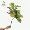 Planta de simulación decoloración madera rociado hoja de baniano dorada hoja multicolor verde rosa planta de simulación pared material de emparejamiento viga de planta verde