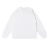 Camiseta de algodão puro de peso pesado com mangas compridas para homens, peça externa de outono com corte solto, moletom casual versátil