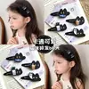 Presilha de cabelo de gatinho preto fofa para crianças, presilha de cabelo para franja de meninas, presilha BB para meninas, grampo lateral, acessório de cabelo