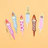Decoración de Pastel Estilo Ins Bandera Coreana Enchufe Dibujos Animados Oso Lindo Hp Corazón Feliz Cumpleaños Topper Accesorios