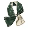 Pañuelo de Seda Estilo Francés Diadema Otoño Delgado Perezoso Vintage Pañuelo de Seda Pequeño Largo para Mujer Cinta Bufanda Decorativa Pañuelo de Cabeza Cinta