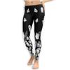 Novo Transfronteiriço Europeu e Americano Feminino Estampado Cintura Alta Yoga Modelador Ajustado Absorvente de Suor Calças Esportivas para os Pés XY1793