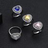 Anillo de amor de Amazon, anillo de circón femenino, joyería europea y americana, personalidad, anillo de alto sentido, joyería de banquete al por mayor