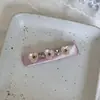 Nuevo Clip para el Cabello de Flor de Pedrería Dulce Retro Coreano Japonés Clip para Flequillo Clip Lateral para Cabello Suelto Pasador Recto Clip Lateral para Cabello Suelto