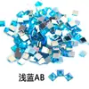 Espelho quadrado plano de acrílico de Taiwan, com strass AB de cor mista, para artesanato, joias DIY, acessórios, produto popular de venda quente transfronteiriça