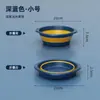 Cubeta plegable engrosada Cubeta telescópica plegable de plástico portátil para uso en dormitorio Lavado facial doméstico Lavar verduras Cubeta pequeña