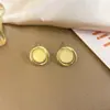 Pendientes Retro de Lujo Ligero Color Ámbar Café, Elegantes y de Nicho, con un Toque de Diseño de Alta Gama