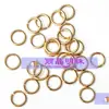 Accesorios para joyería DIY cobre puro plateado oro 24k platino anillo simple abierto/cerrado 4/5/6 mm retención de color paquete individual para un año
