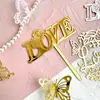 Copyright Cross Border Ins Estilo Acrílico Marcado Pastel Enchufe Día de San Valentín Amor Decoración de Pastel Acrílica Horneado