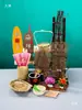 Decoração para Prato de Sashimi, Ornamentos de Flores e Grama para Sushi, Decoração de Pratos de Hotel, Embelezamentos para Frutos do Mar, Montagem Artística de Pratos, Estilo Japonês