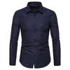 Amazon AliExpress nova camisa masculina floral de manga comprida slim fit moda europeia e americana casual de negócios atacado