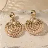 Venda Quente Transfronteiriça Brincos de Contas de Cristal Moda Luxo Leve Tarraxas de Orelha de Ponta Novos Brincos Elegantes de Verão Europeus e Americanos