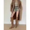 Primer Encuentro Botas Largas Ji Meila'd para Mujer 2026 Nuevas Botas Marrones Adelgazantes Altas Hasta la Rodilla para Mujeres Menudas con Aumento Interno de Altura