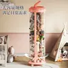Contenedor de almacenamiento de juguetes para niños de gran capacidad, de pie, transparente, multifuncional para el hogar, contenedor de almacenamiento de juguetes de peluche