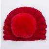 Chapéus de Lã Quentes e Fofos para Crianças Europeus e Americanos Novo Outono e Inverno, Chapéus Pom-Pom com Proteção de Orelha para Bebês, Chapéus de Bebê Macios e Confortáveis