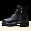 Botas de nieve para mujer, nuevo estilo 2026, forradas de felpa, suela gruesa, botas de invierno, colección otoño/invierno, botas Martin de suela gruesa