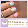 Uñas Manicura de Pétalos con Purpurina para Chicas Atrevidas, Piezas de Uñas con Impresión de Color, Productos Terminados al por Mayor, Uñas Portátiles Más Vendidas Transfronterizas
