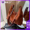 2023 nova bolsa de ombro e transversal feminina de grande capacidade, alta moda, versátil, nicho, outono e inverno 6137