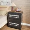 Caja plegable con tapa de madera Estante de almacenamiento para puerta lateral del hogar Caja de almacenamiento simple para sala de estar y estudio Caja de almacenamiento para coche Caja de almacenamiento