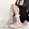 Meias Lolita Lolita Sweet meias de renda multicamadas brancas femininas meias de balé de primavera e verão estilo balé meias japonesas
