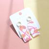 Pendientes de Arcilla Blanda de Nuevo Color Block Estilo Coreano, Pendientes de Botón Elegantes de Nicho con un Toque de Lujo, Pendientes Largos de Arcilla Pintada para Mujer, Estilo Ins